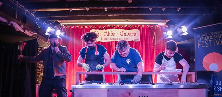 The Howth Oyster shucking Competition at The Abbey Tavern